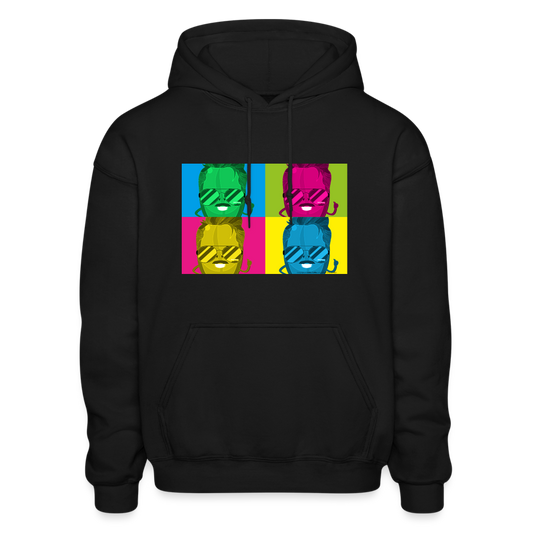 Burnt Reynolds Pop Art Heavy Blend Adult Hoodie - black